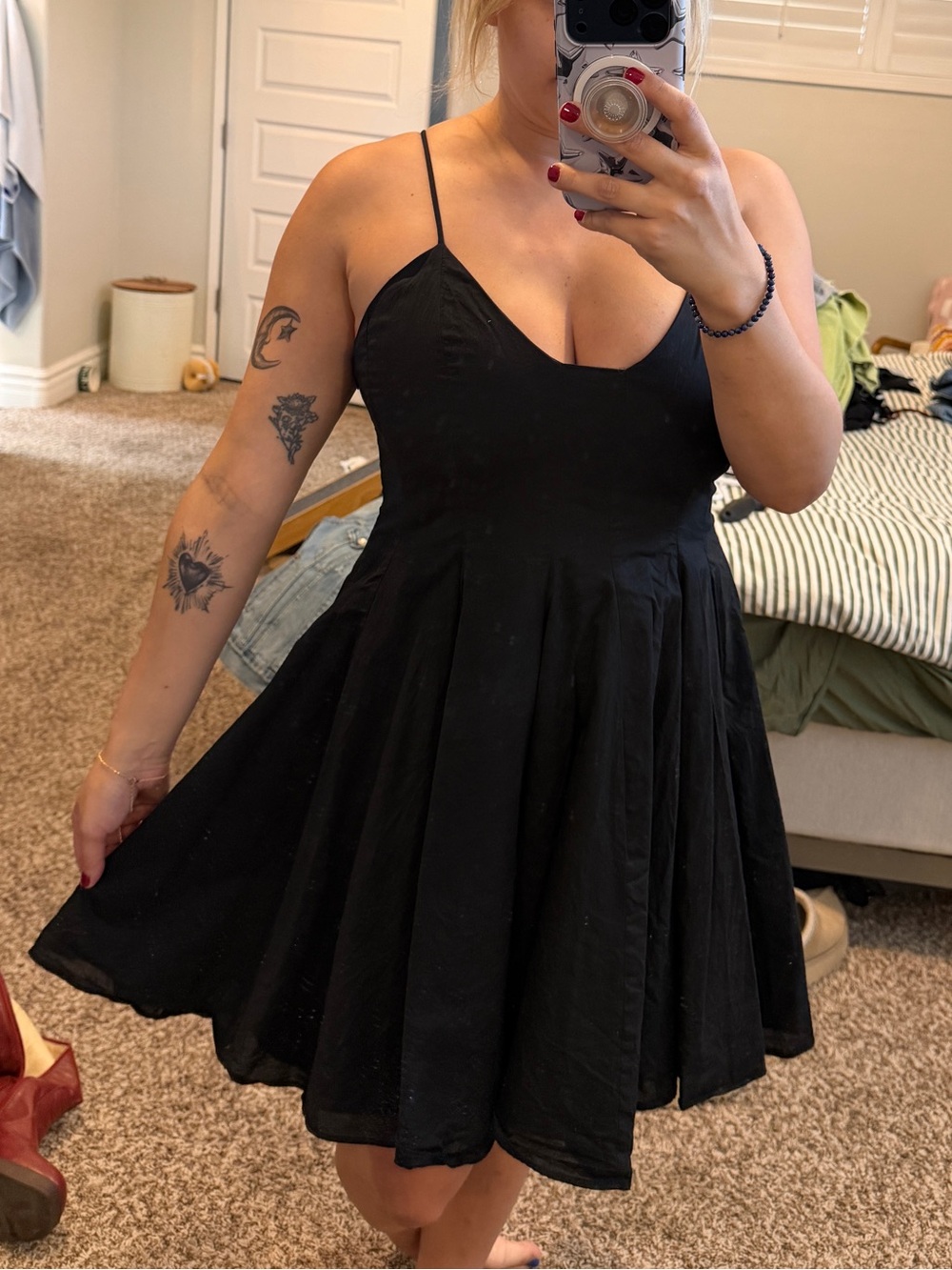Zara Black Spaghetti Strap Mini Dress